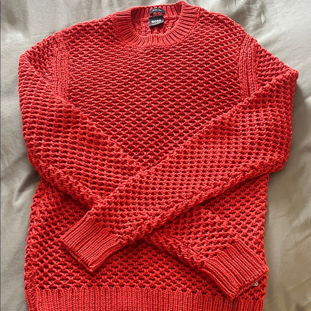 Hugo Boss Vibrant Red Crewneck Sweater